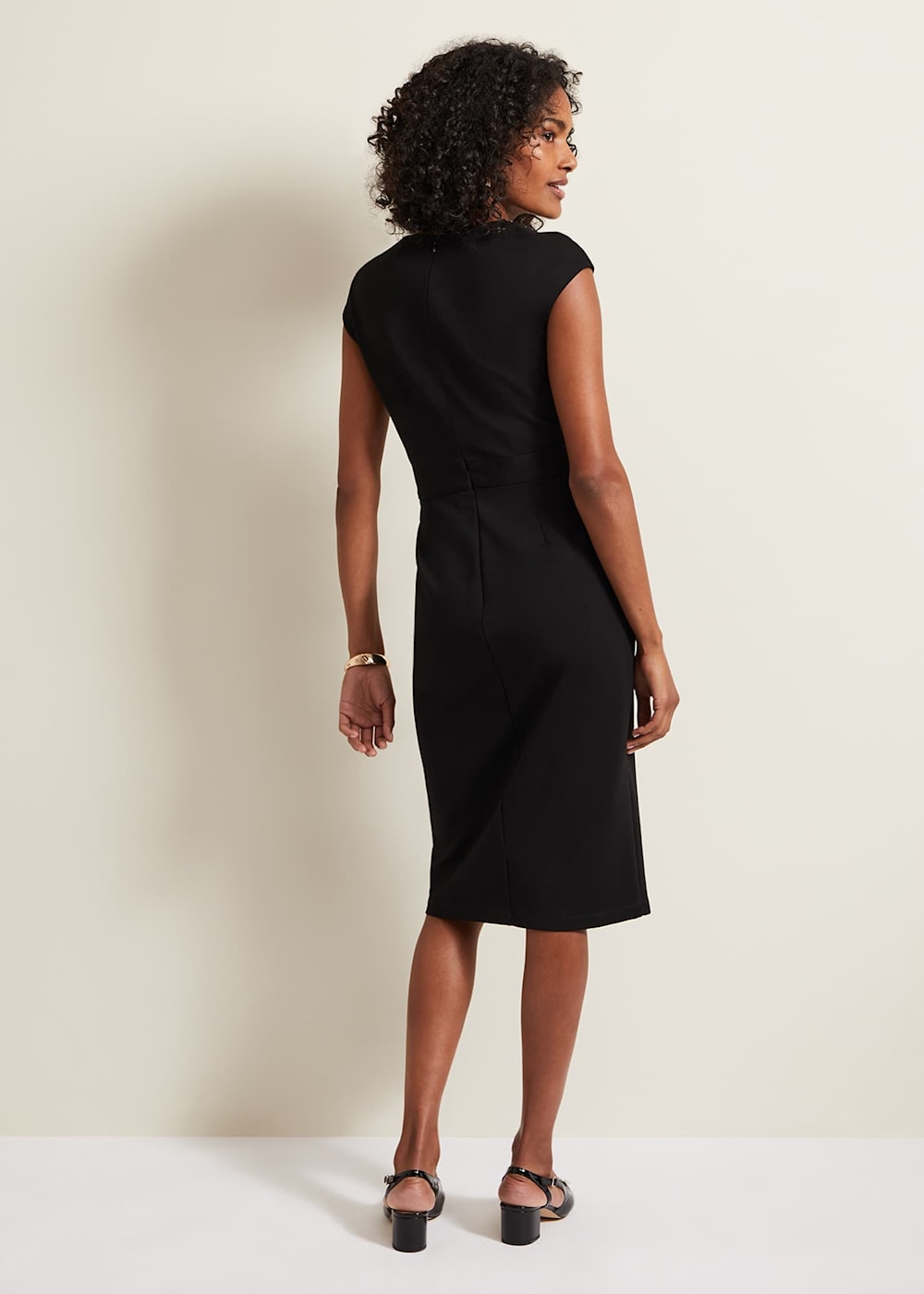 Karmie Black Ponte Bodycon Midi Dress Phase Eight UK