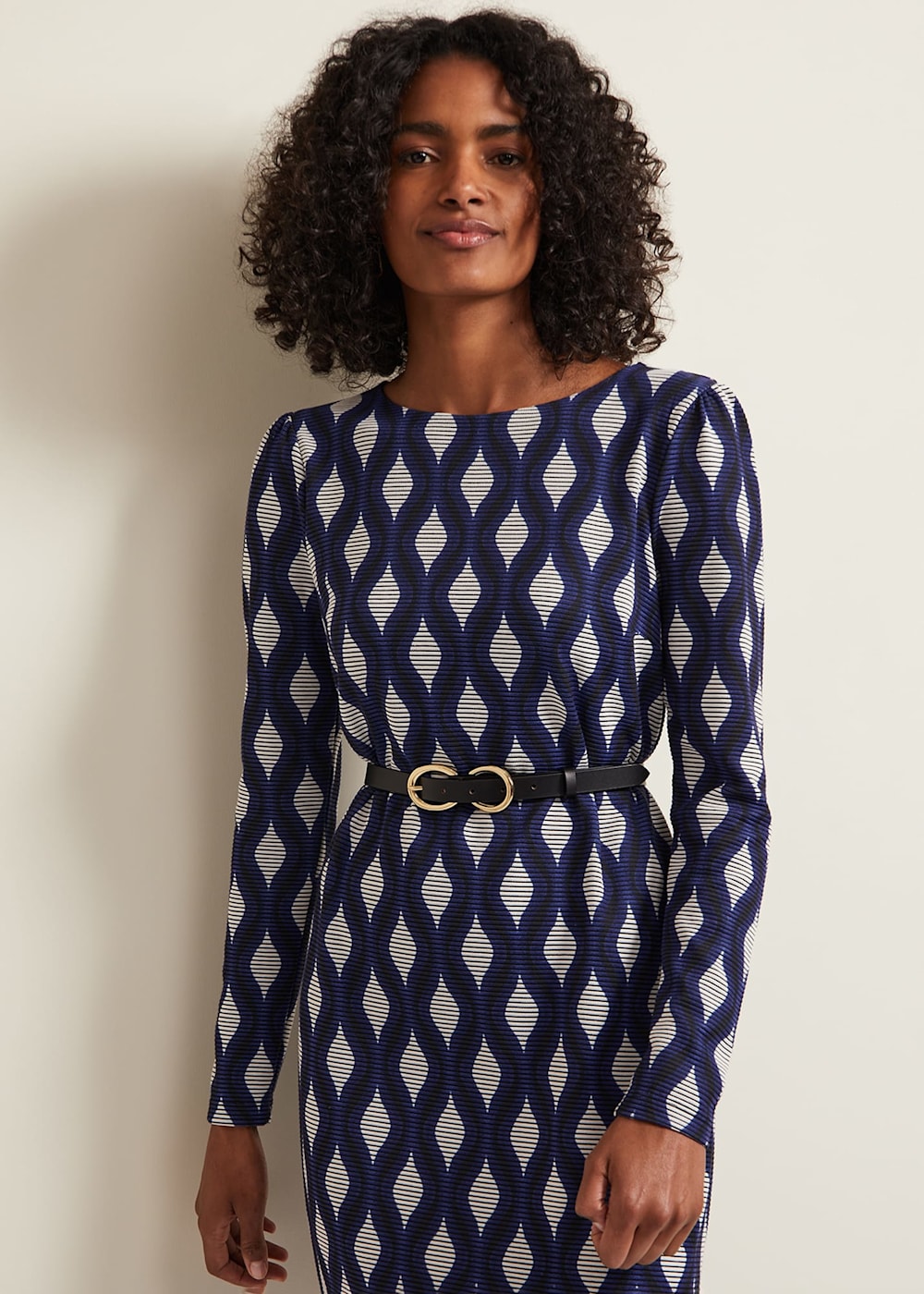 Kelly Geo Midi Shift Dress Phase Eight UK