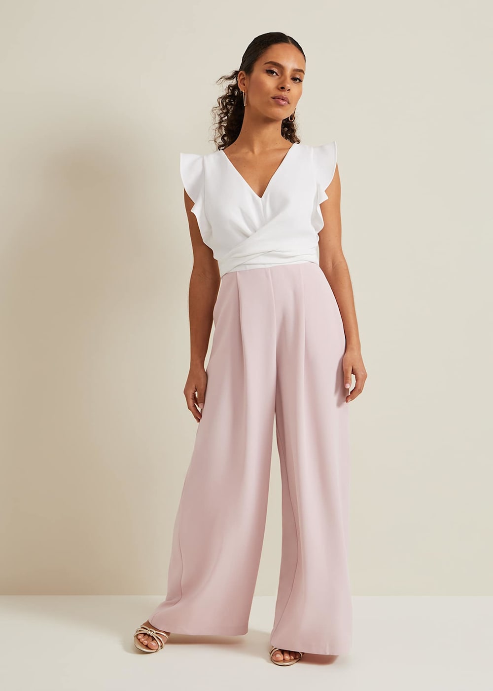 Petite Ayla Ruffle Jumpsuit Phase Eight UK