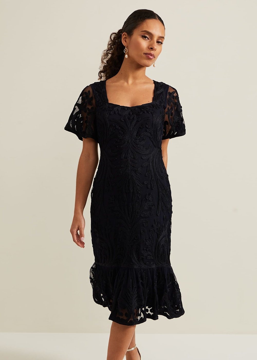 Petite fishtail midi dress deals