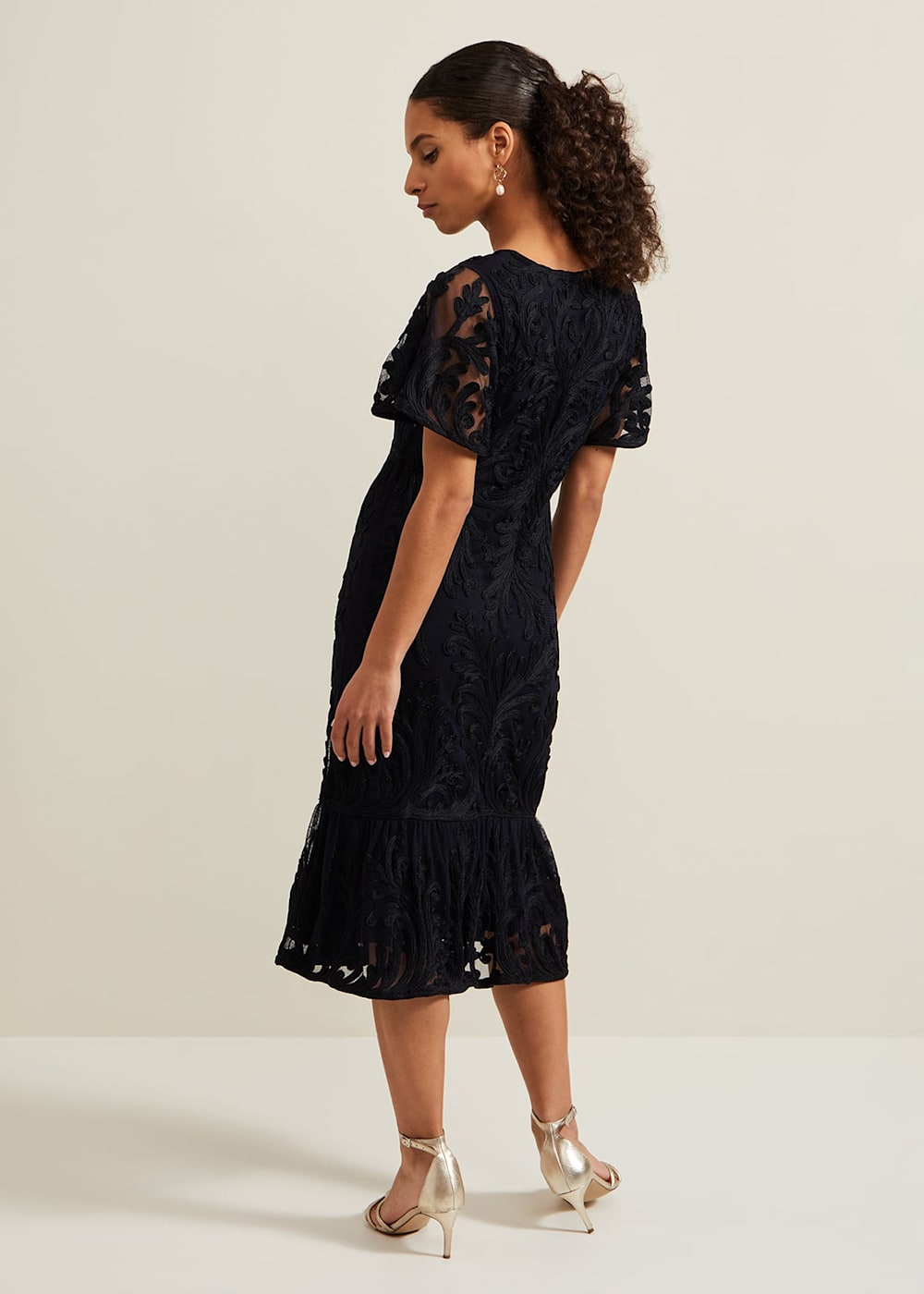 Petite Matilda Tapework Midi Dress Phase Eight UK