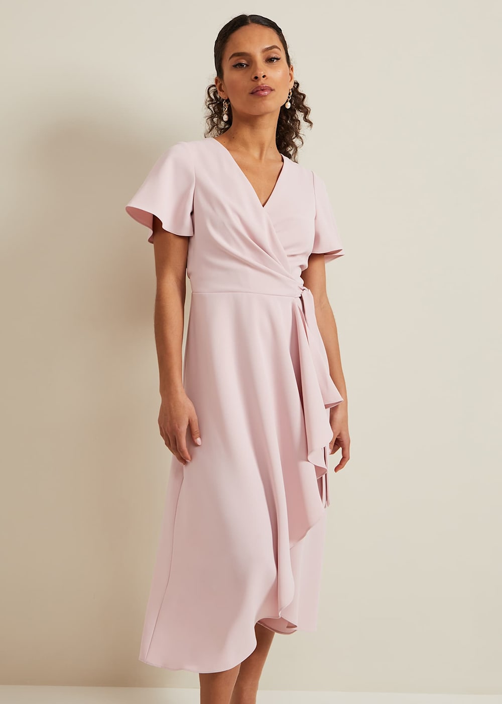 Petite Julissa Frill Wrap Dress Phase Eight ROW