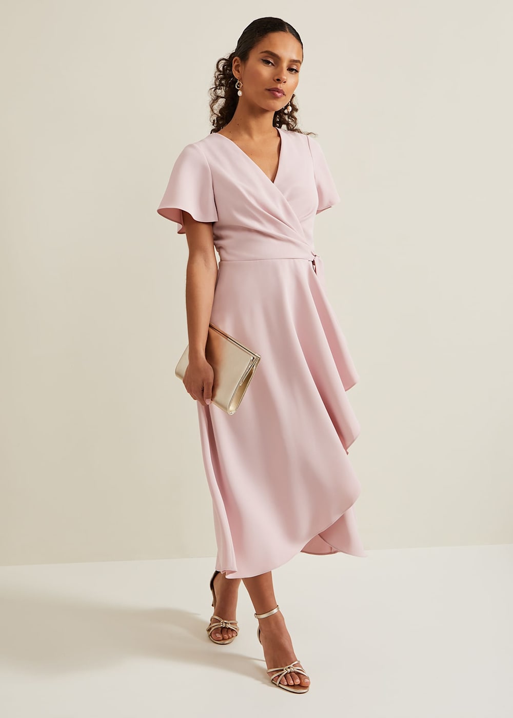 Petite Julissa Frill Wrap Dress Phase Eight UK
