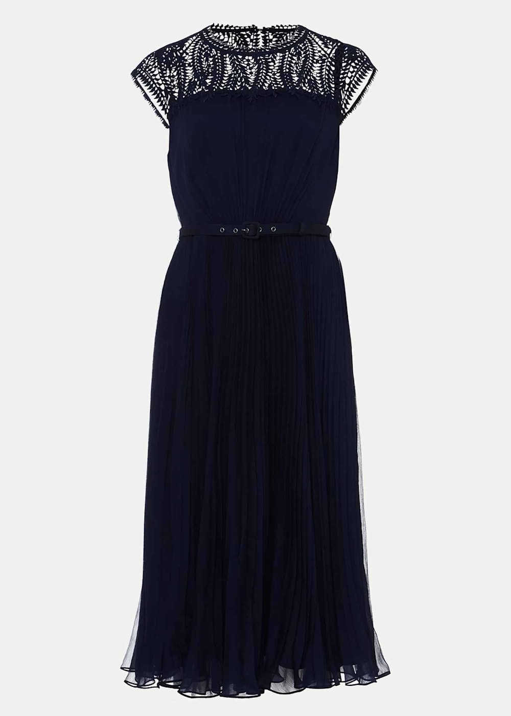 Makaela Pleat Embroidered Dress Phase Eight UK