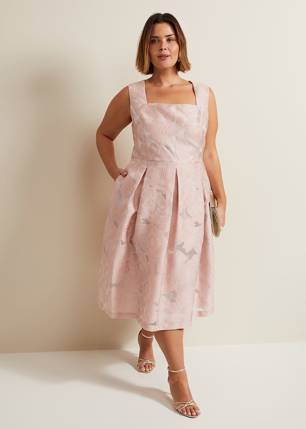 大学生協 割引 Dress Flare And Fit Jacquard Jacesta | | UK Eight Phase トップス