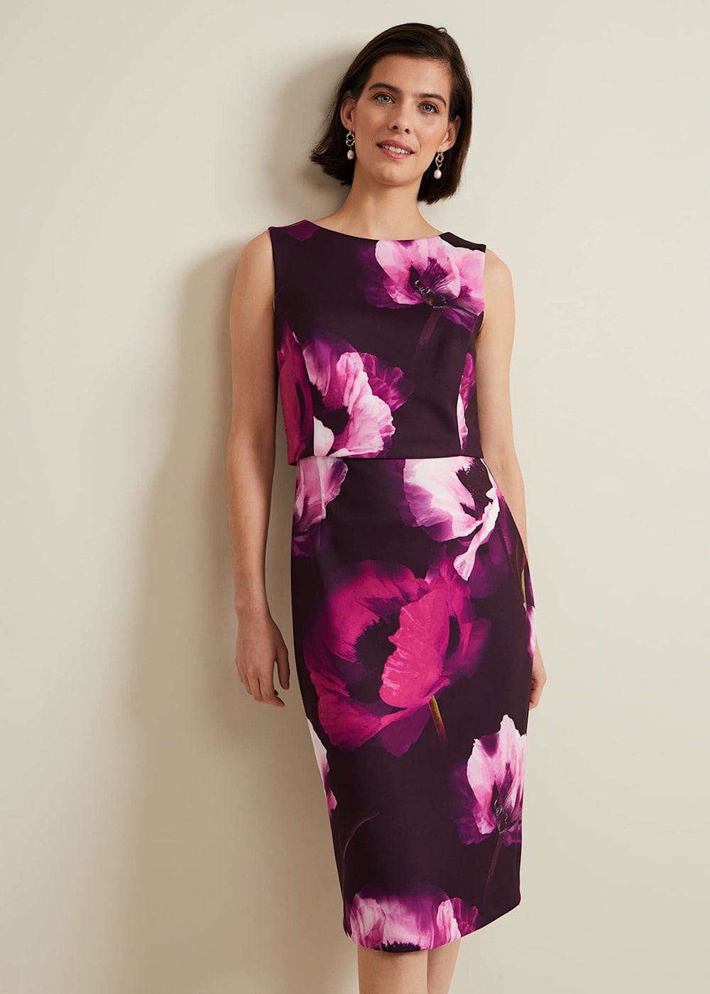 Christie Printed Scuba Midi Dress Phase Eight UK