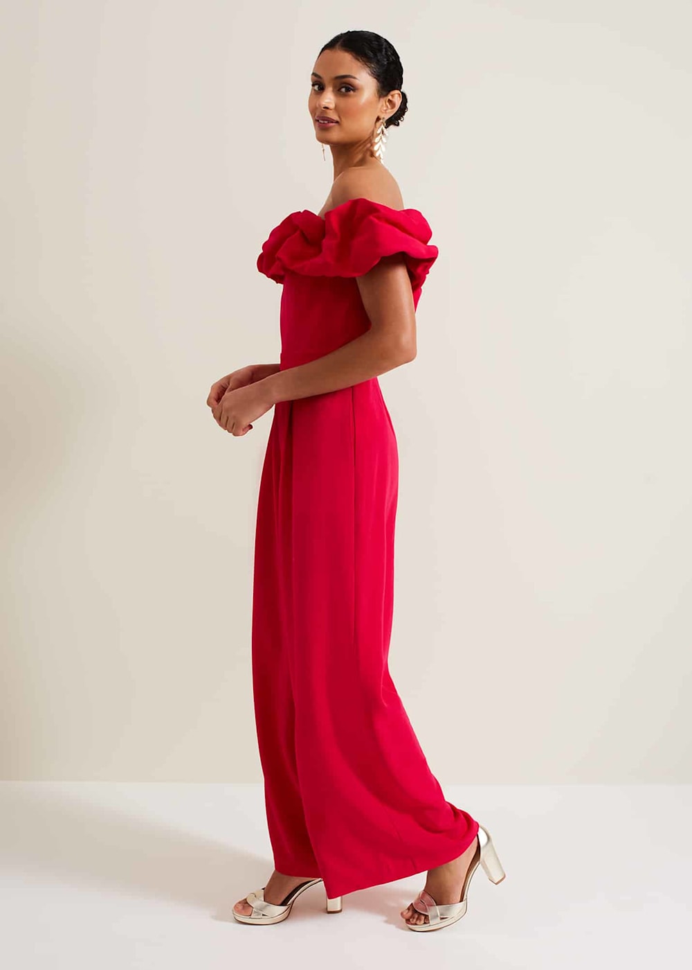 Phase Eight Mallory Ruffle Jumpsuit Pink Size 14