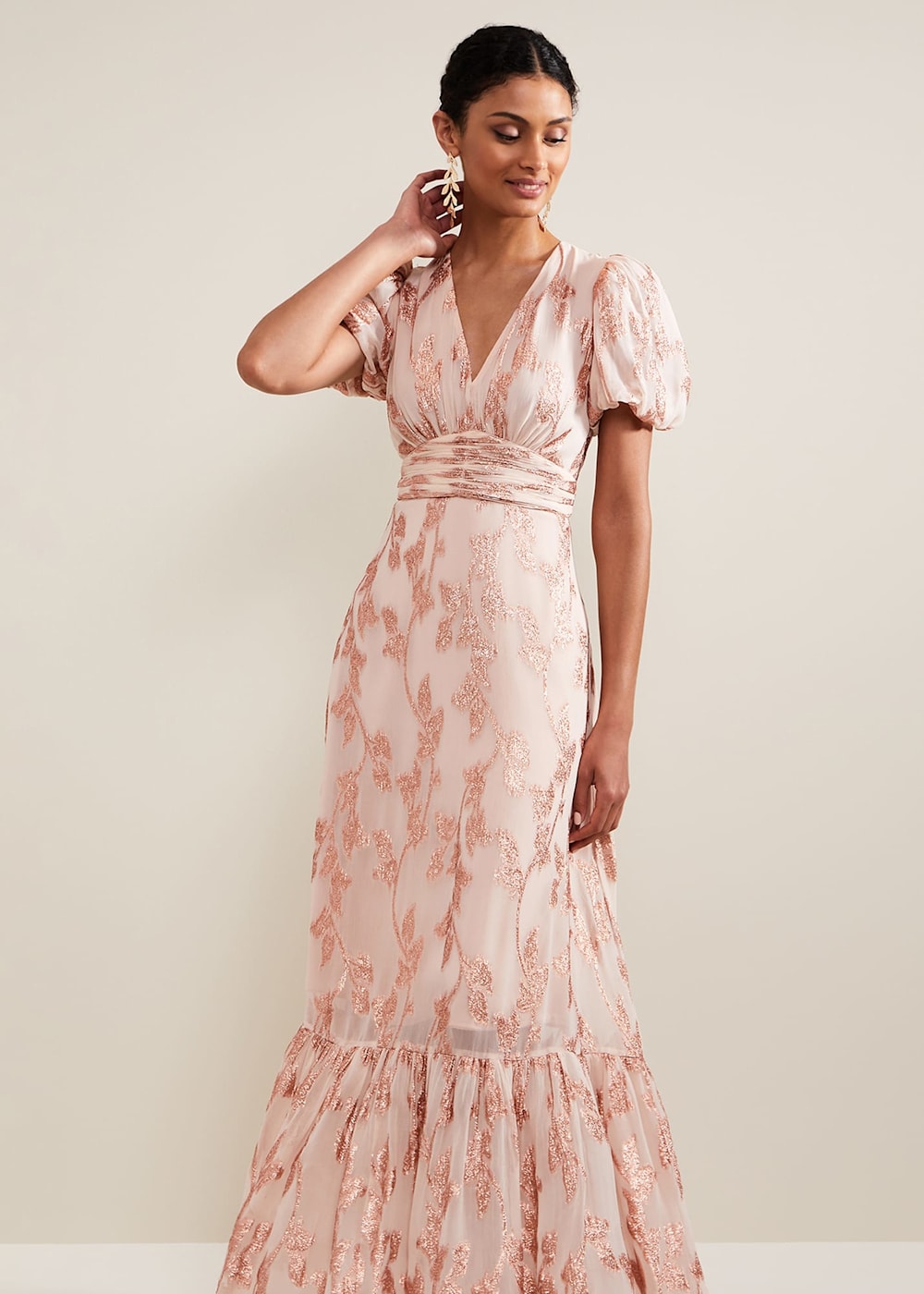 Phase Eight Genette Jacquard Maxi Dress