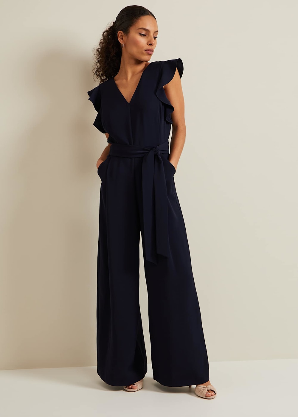 Petite Kallie Frill Jumpsuit Phase Eight UK