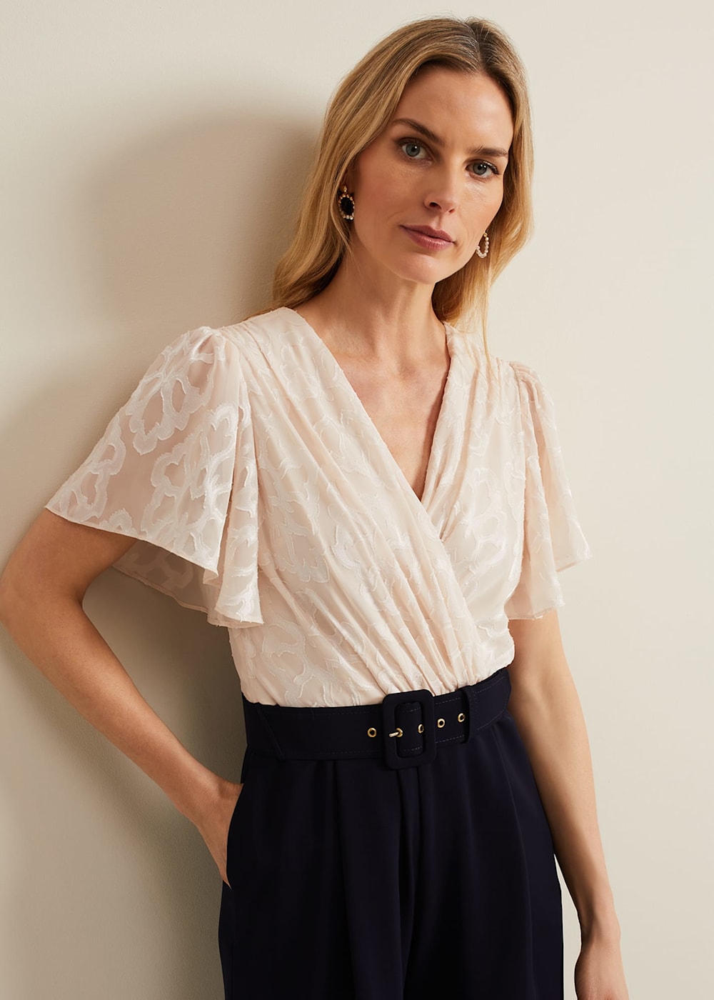 Carolyn Burnout Jumpsuit Phase Eight UK