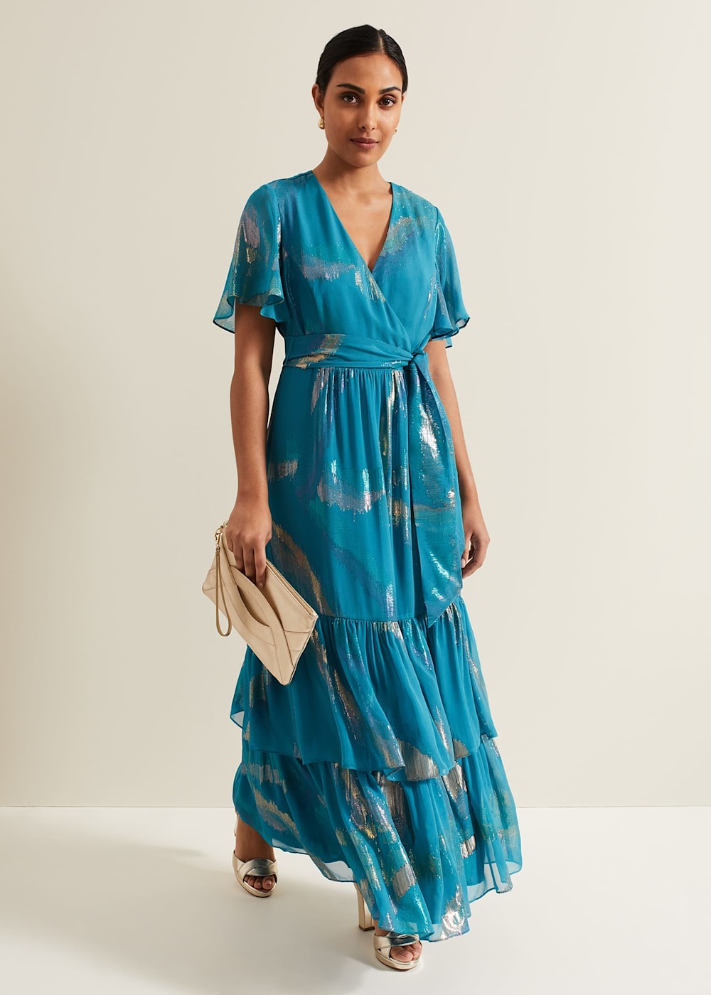 Petite Charissa Silk Maxi Dress Phase Eight UK