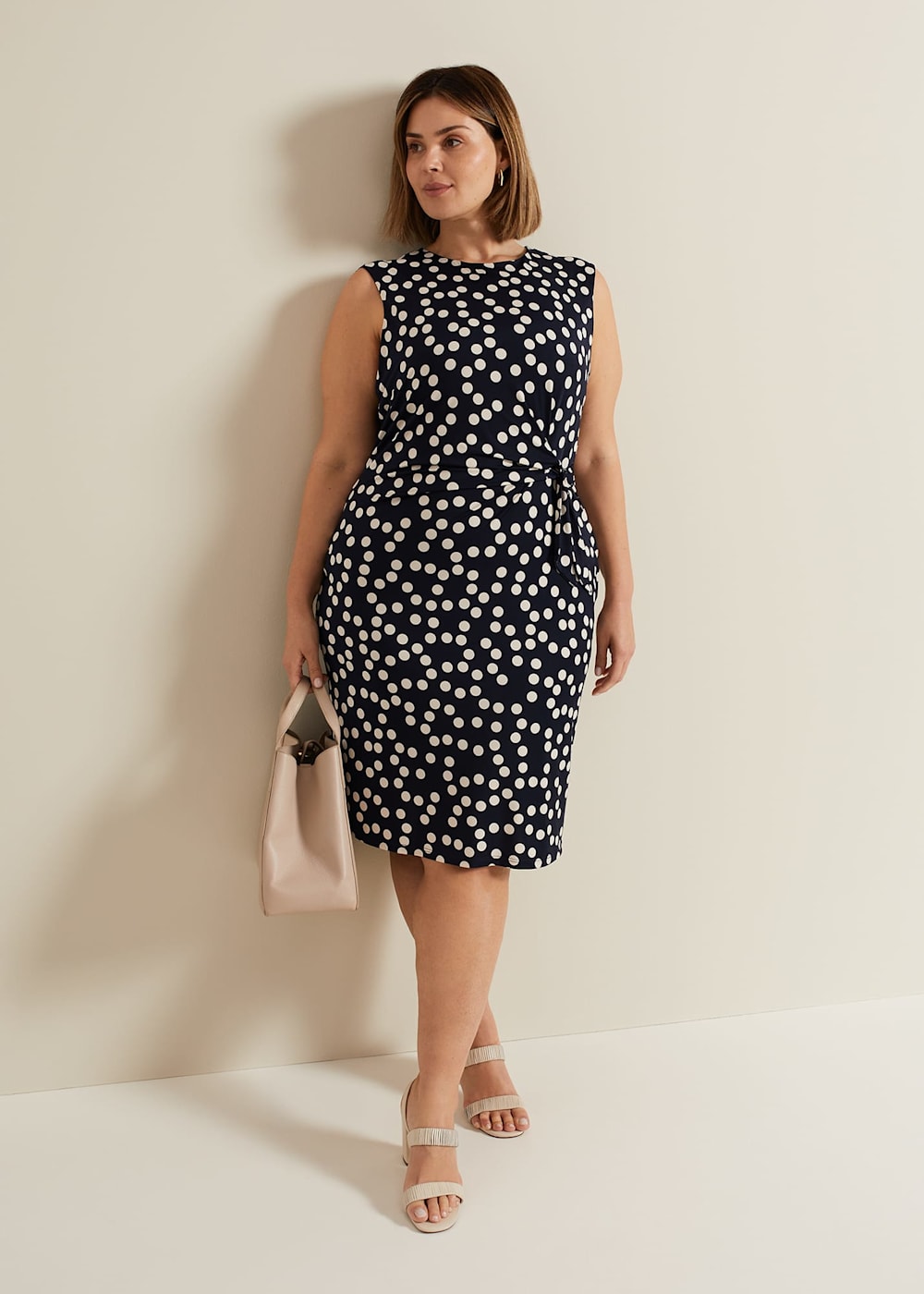 Josey Jersey Spot Bodycon Midi Dress Josey Jersey Spot Bodycon Midi Dress