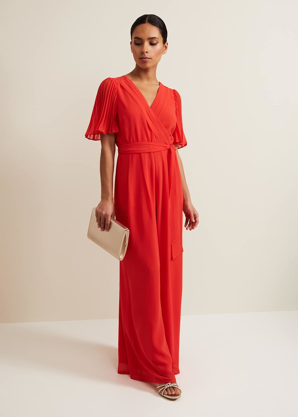 Petite Kendall Pleat Jumpsuit Phase Eight UK