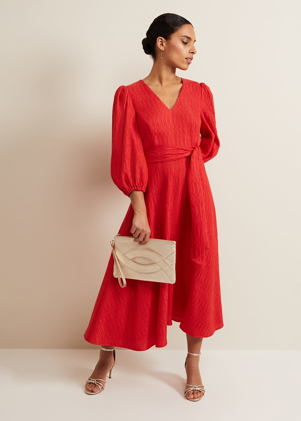 Petite midi dresses with sleeves deals