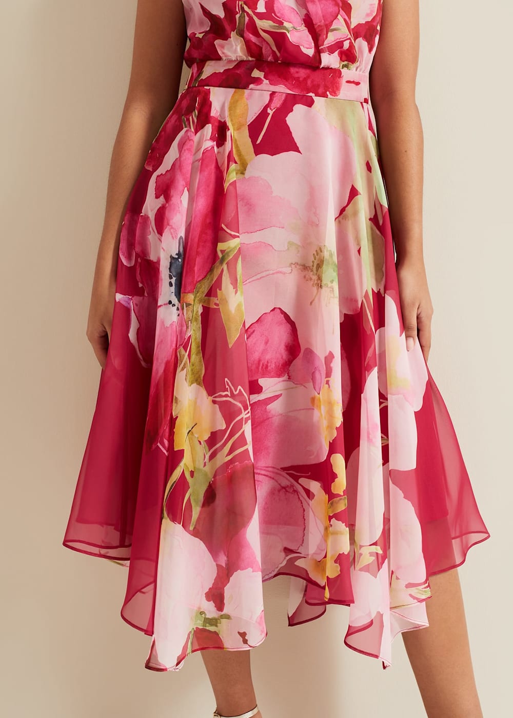 Phase eight pink floral dress clearance
