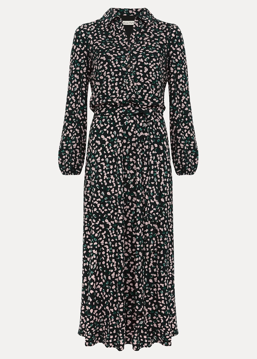 Phase Eight Loretta Midi Dress Green Multi Size 06