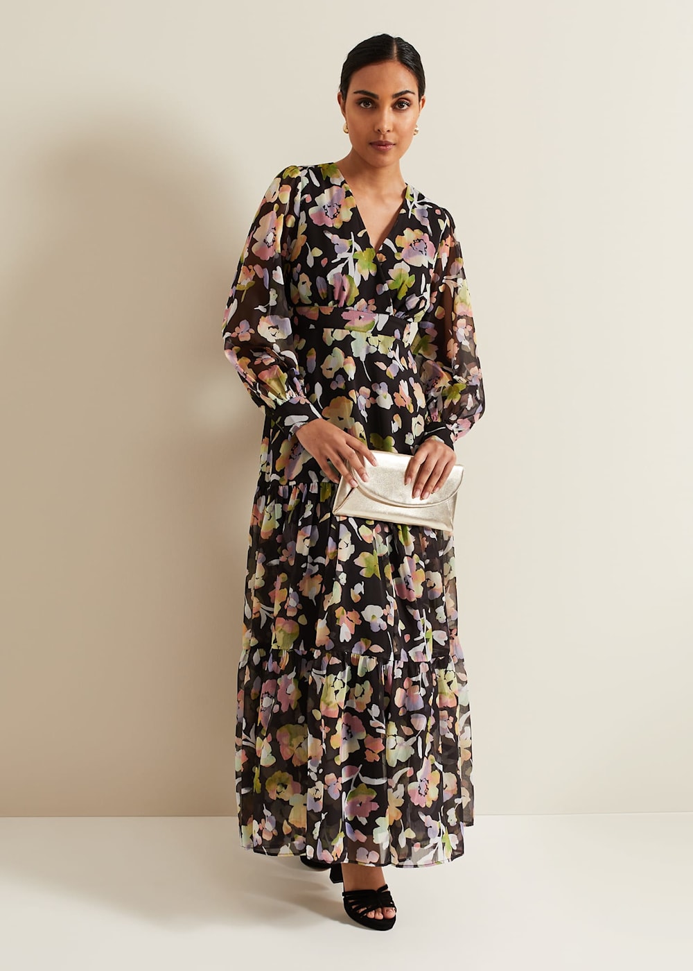 Petite Sandra Floral Maxi Dress | Phase Eight UK |