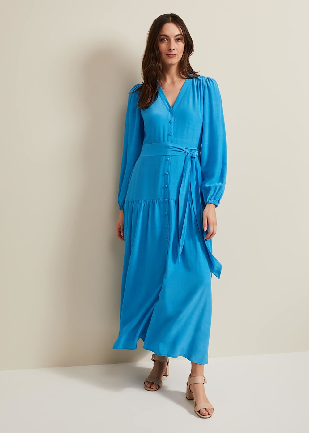 Button through maxi dress sales