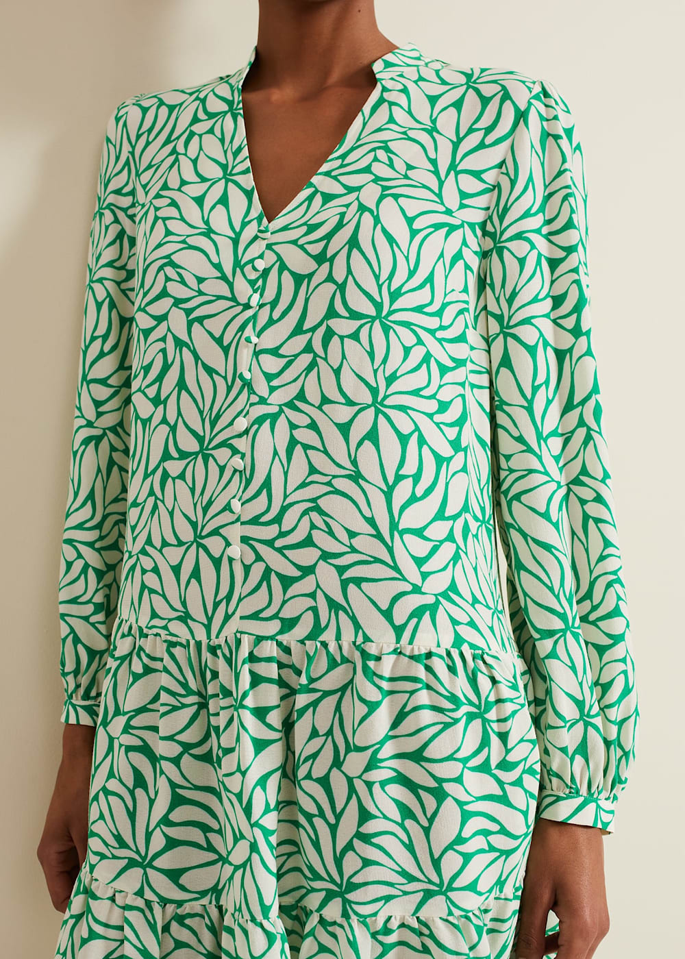 【セール】 Penele | UK Eight Phase | Dress Swing Print Leaf スーツ・フォーマル・ドレス