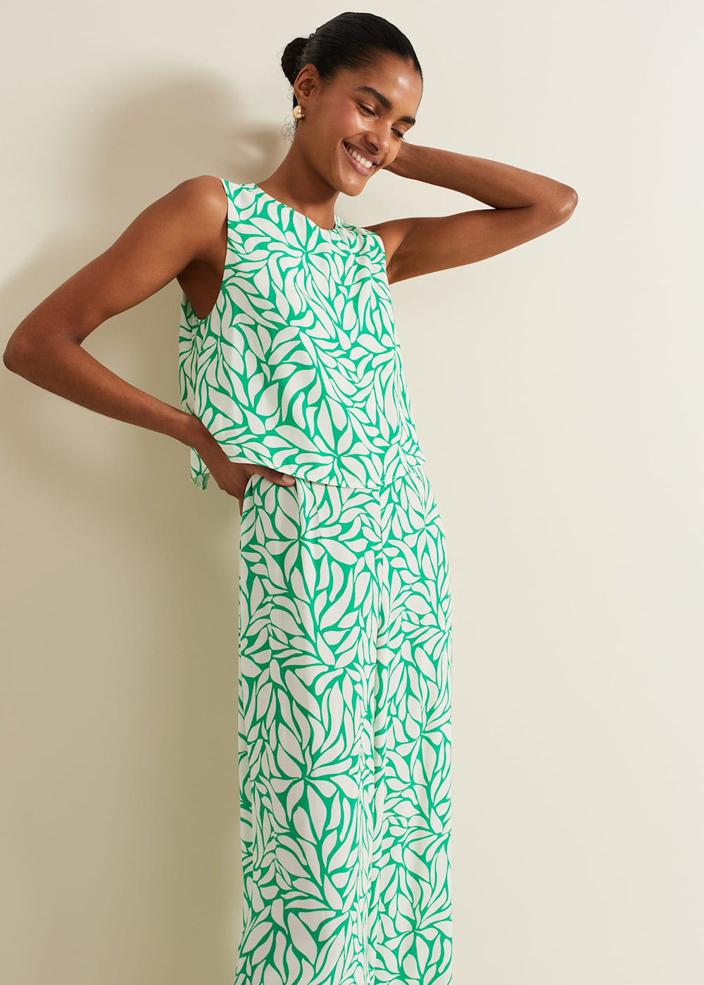 Next green geo jumpsuit cheap