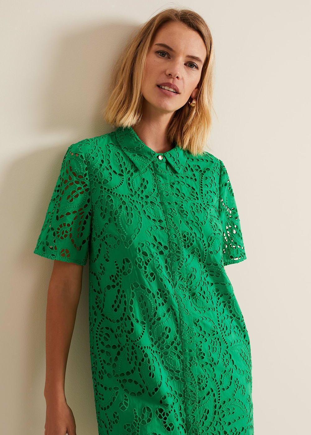 Nicky Broderie Swing Dress | Phase Eight UK |