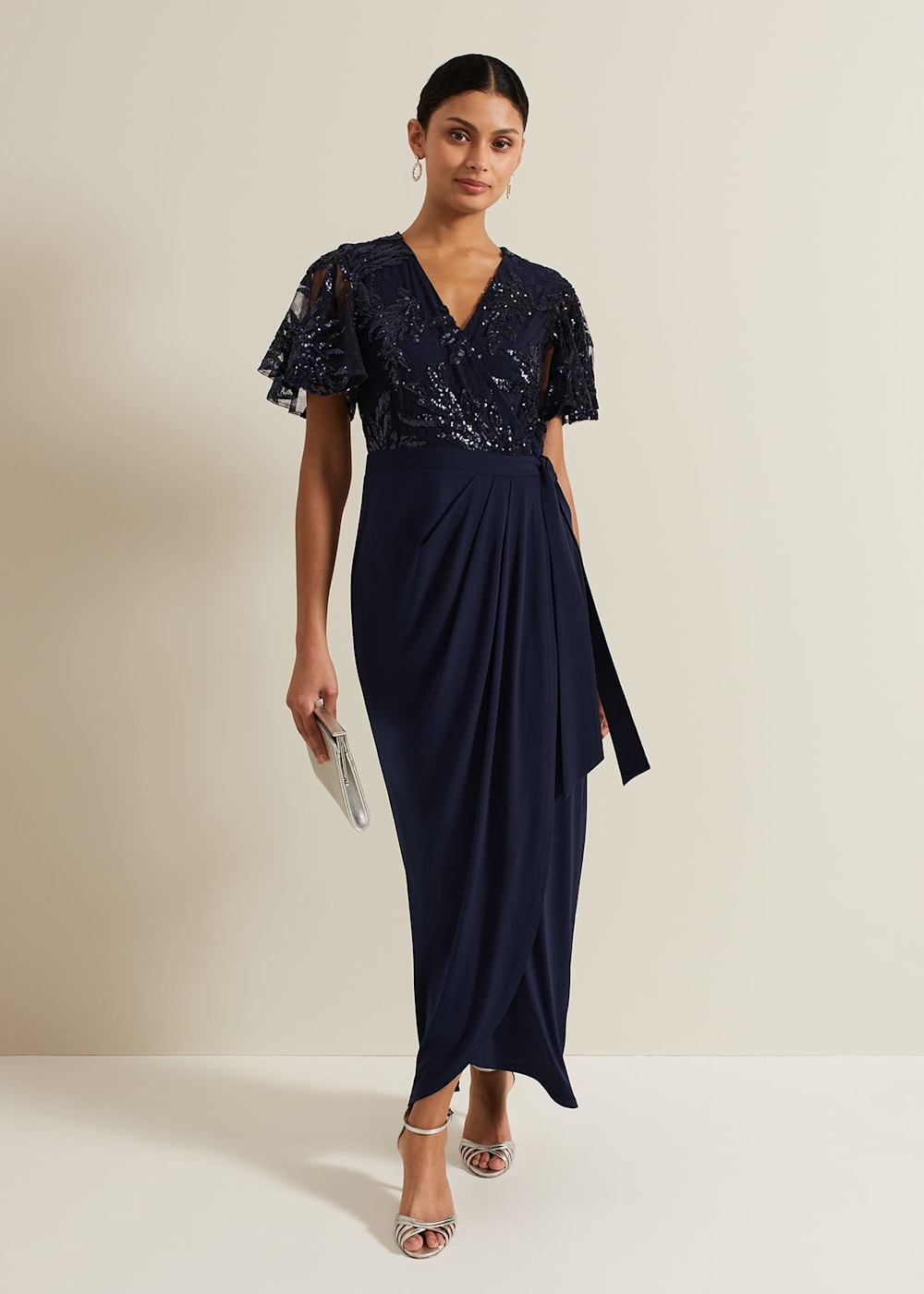 Minty Sequin Bodice Maxi Dress Phase Eight UK