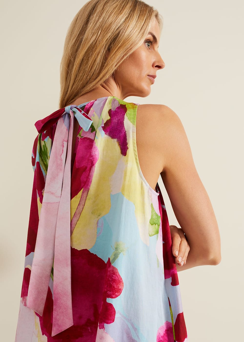 Leila Cotton Floral Midi Dress Phase Eight UK