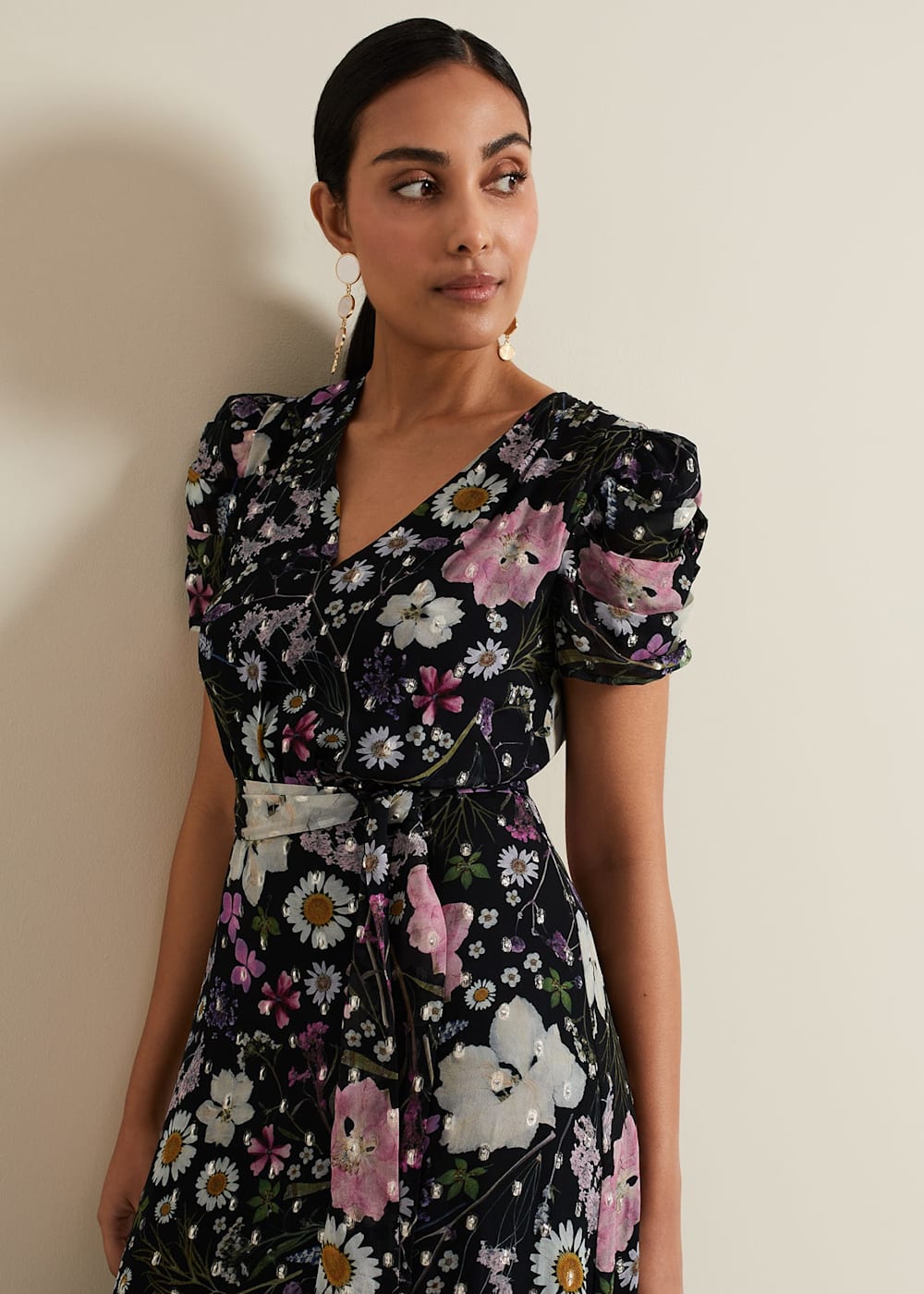 Petite Azalea Print Fil Coupe Dress Phase Eight UK