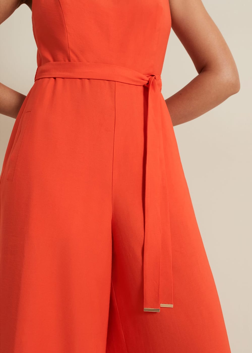 Petite Marta Red Culotte Jumpsuit Phase Eight UK