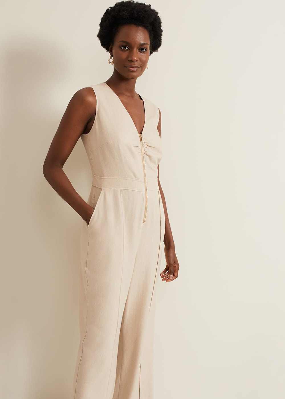 Fraya Zip Front Jumpsuit Phase Eight UK