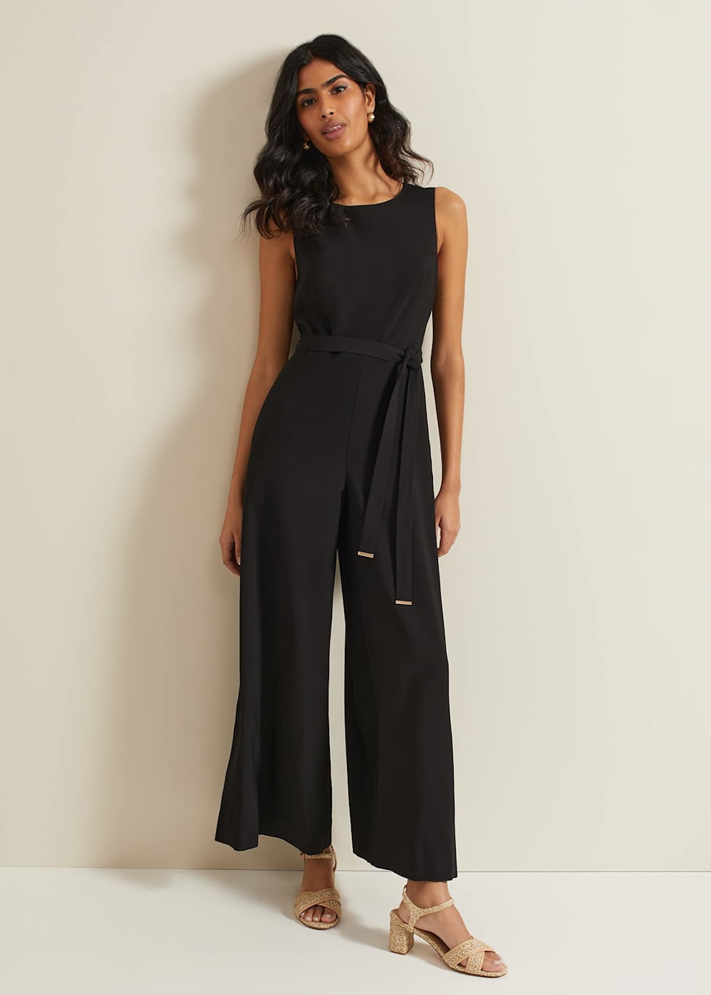 Black culotte jumpsuit petite online