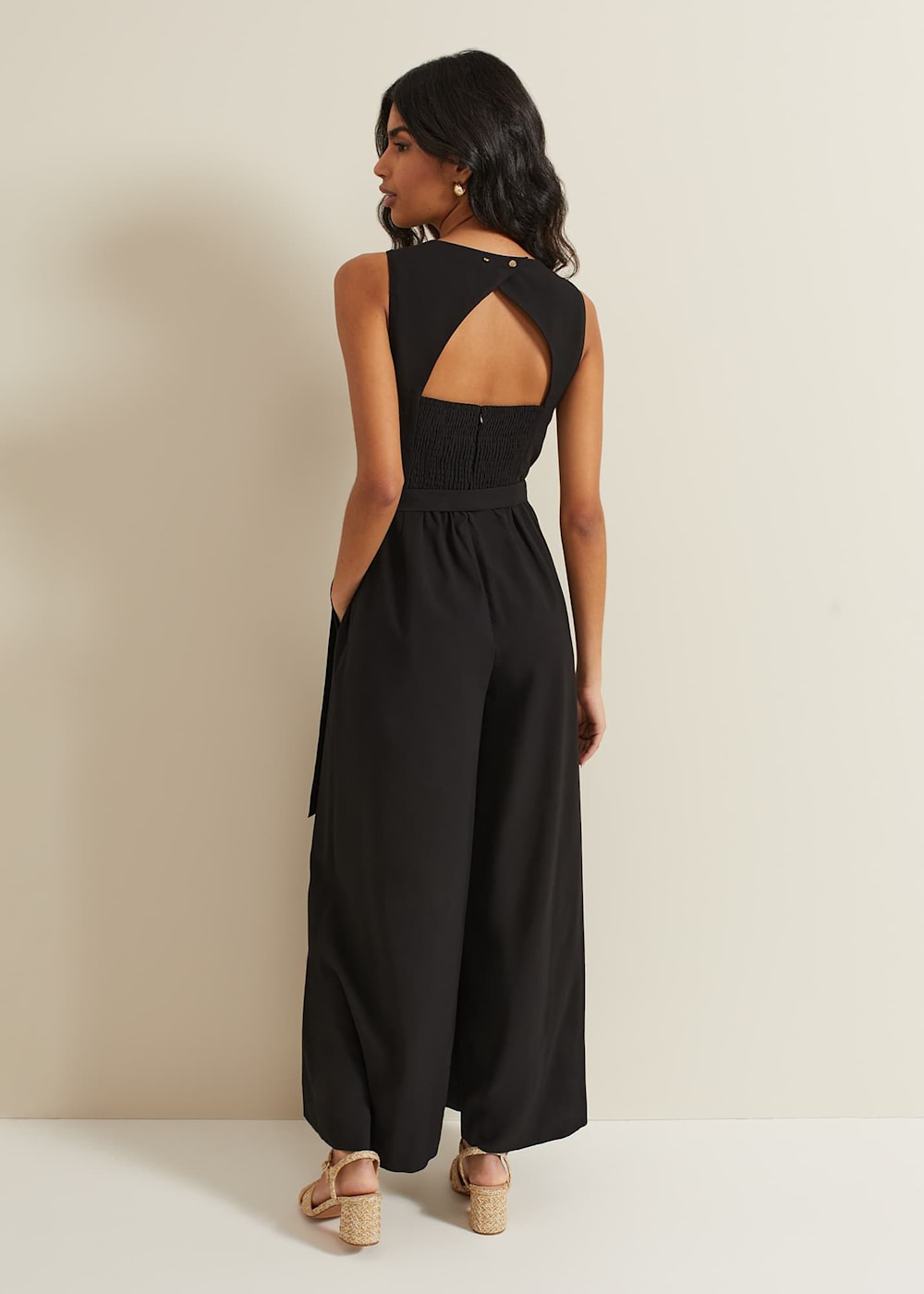 Marta Black Culotte Jumpsuit Phase Eight UK