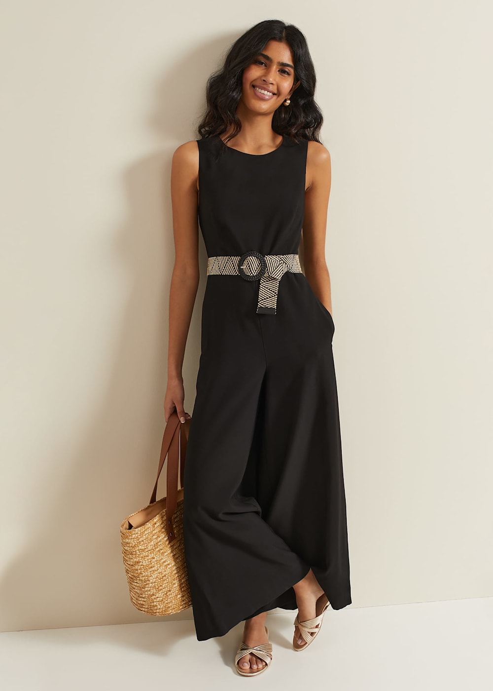 Marta Black Culotte Jumpsuit Phase Eight UK