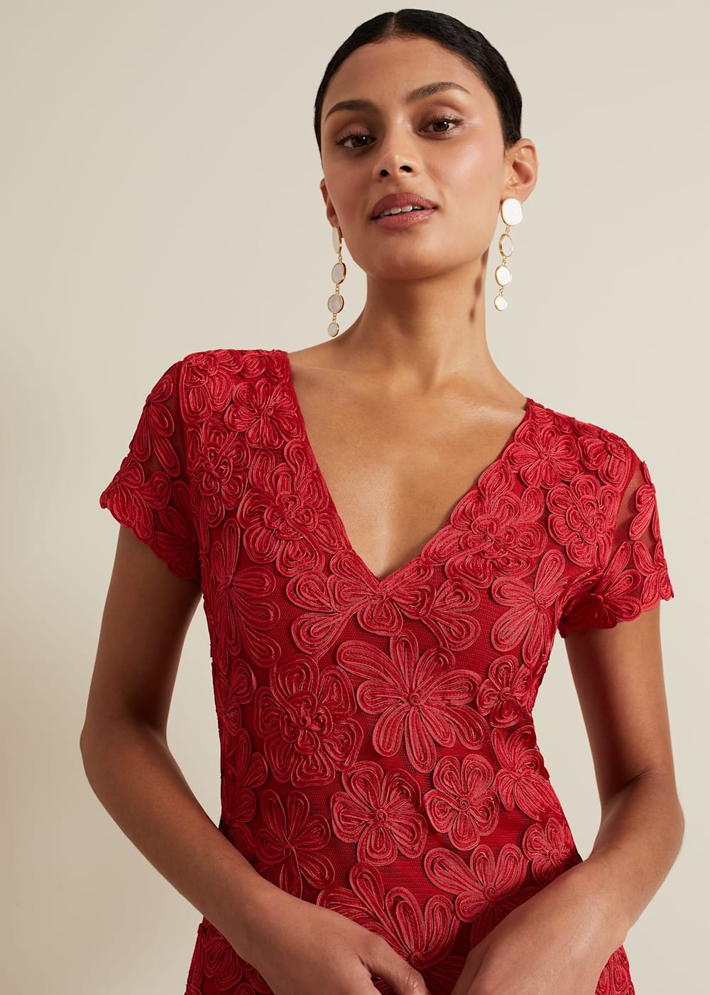 Phase Eight Janice Red Tapework Maxi Phase Eight Janice Red Tapework Maxi