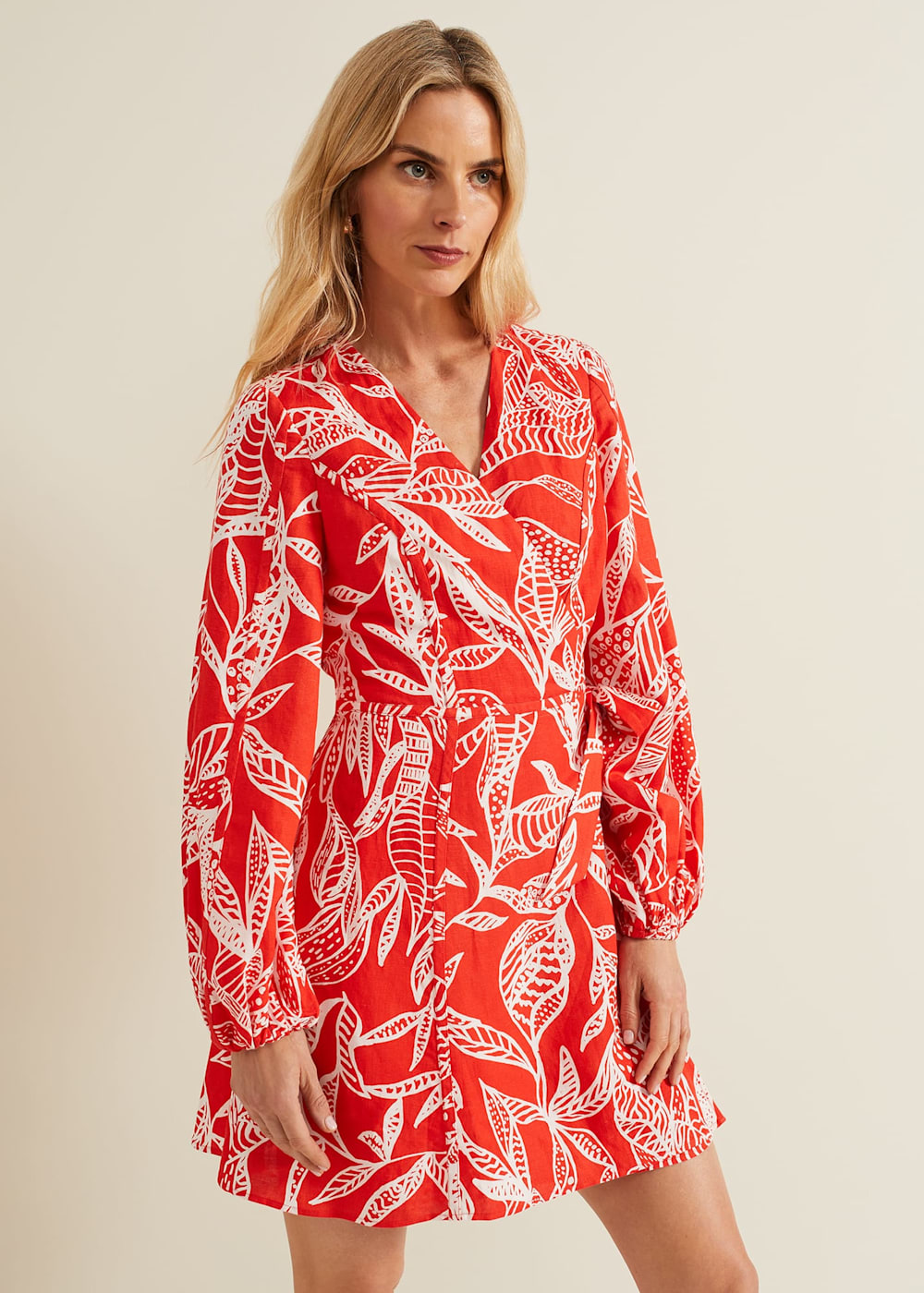 Red wrap dress uk on sale