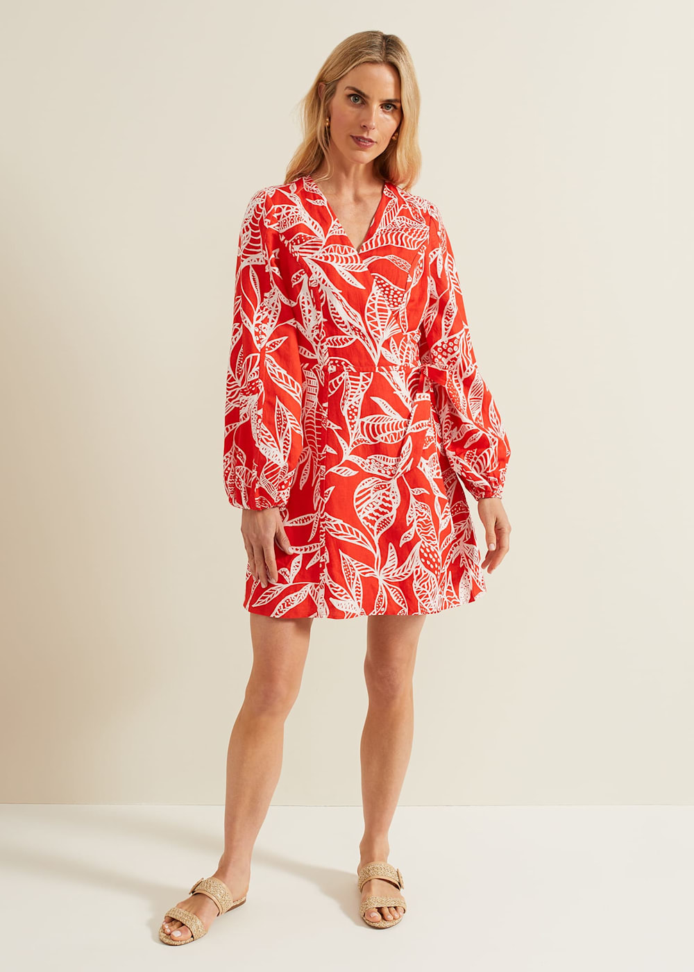Phase eight red wrap dress sales