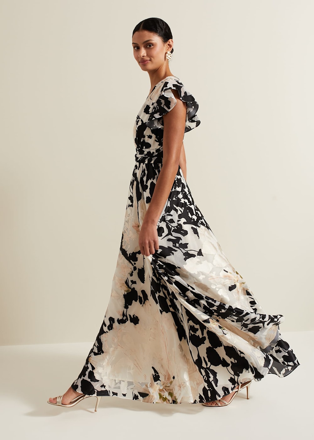 Floaty floral maxi dress best sale