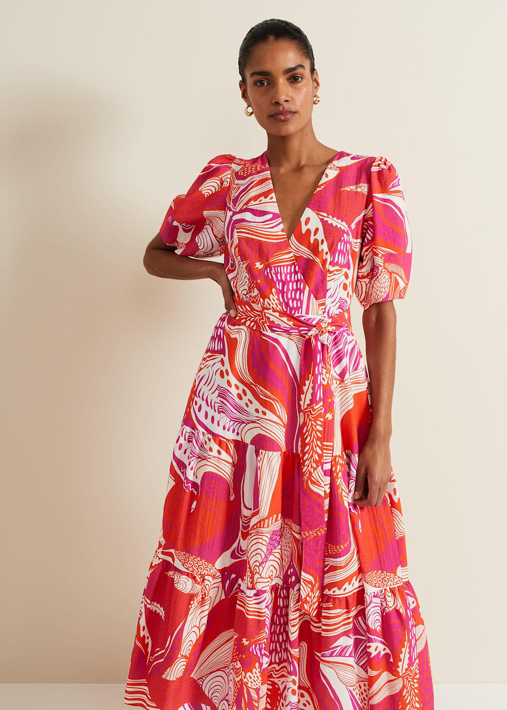 Tilda Red Midi Dress Phase Eight UK