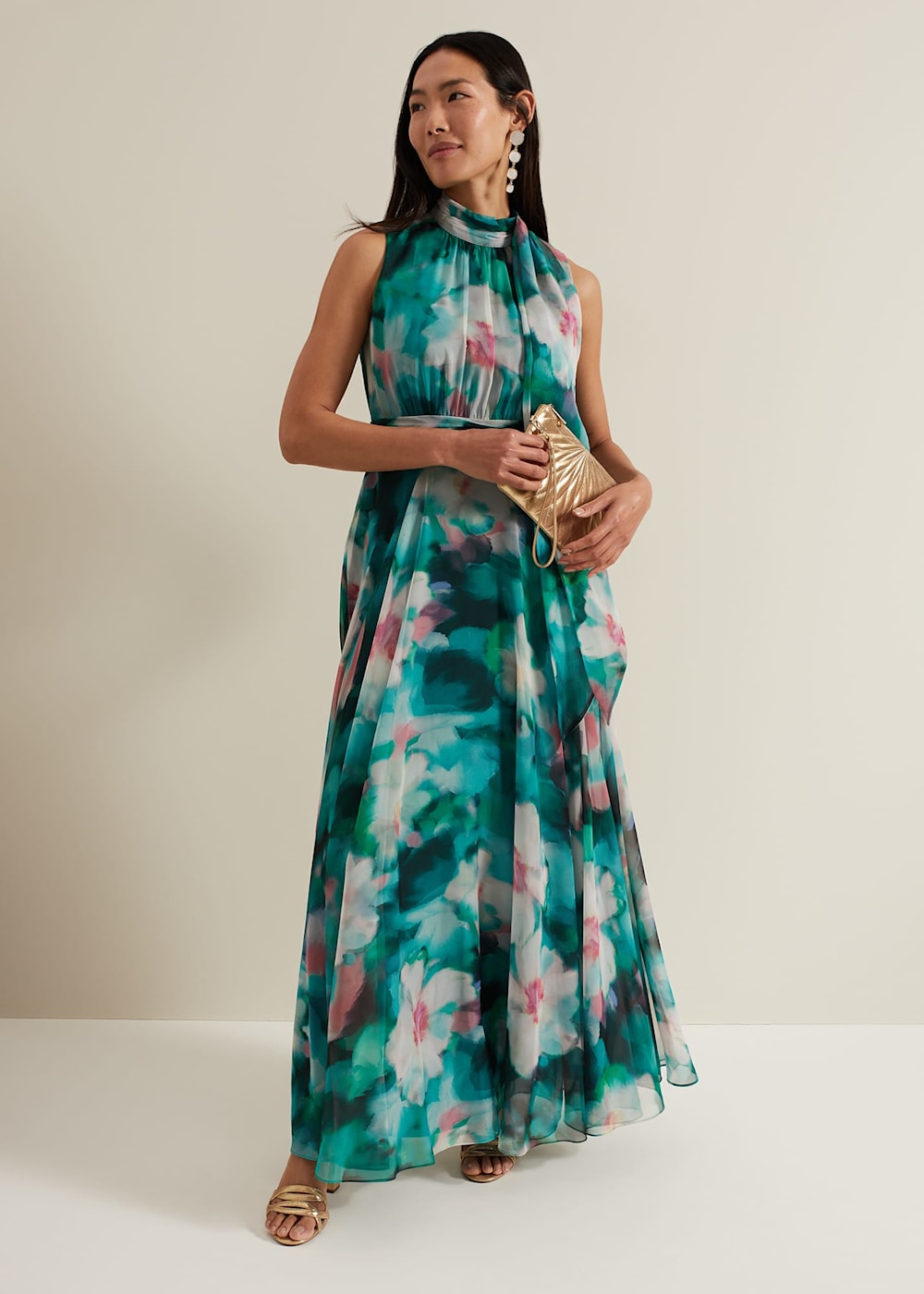 Chiffon printed dress online