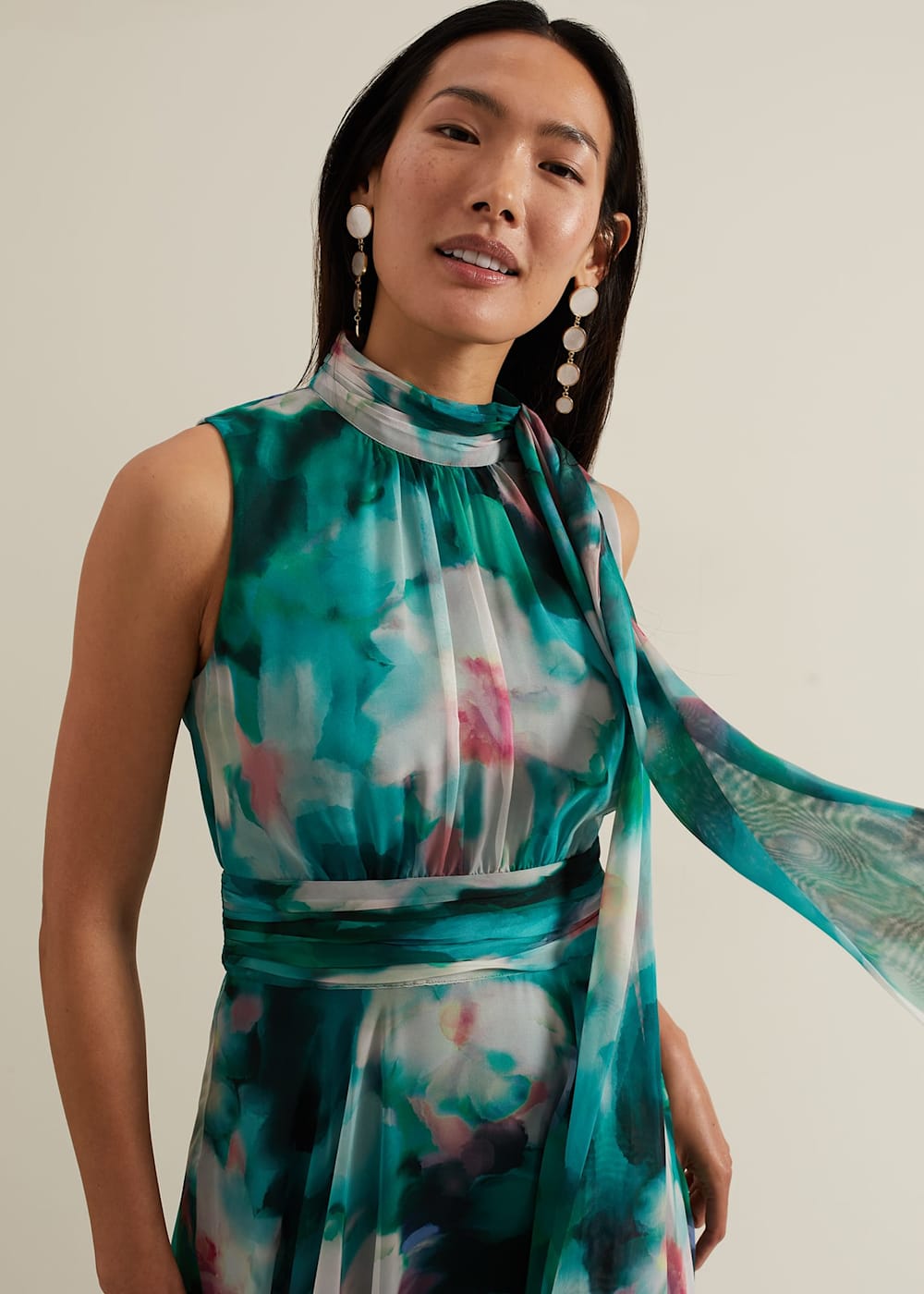 Lucinda Chiffon Print Maxi Dress Phase Eight UK