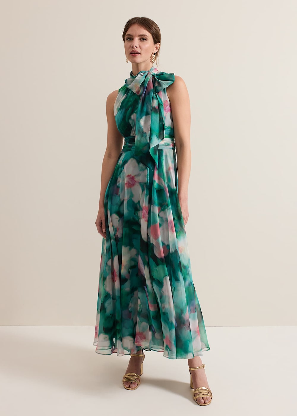 Petite Lucinda Chiffon Print Maxi Dress Phase Eight UK