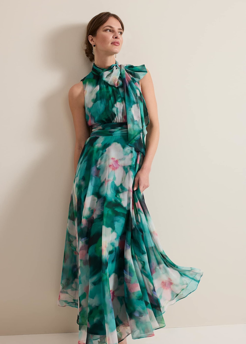 Petite Lucinda Chiffon Print Maxi Dress | Phase Eight UK |