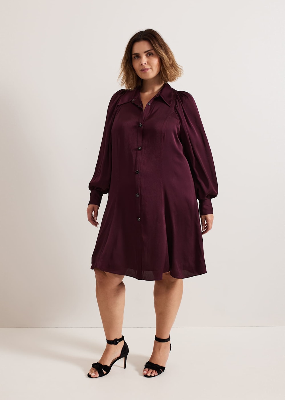 Burgundy shirt dress uk best sale