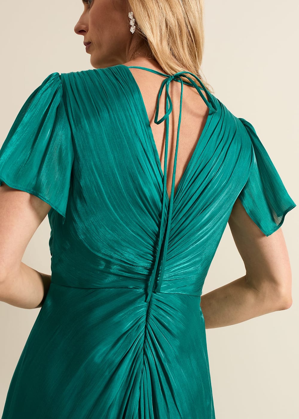 Abbey Green Satin Maxi Dress Phase Eight ROW