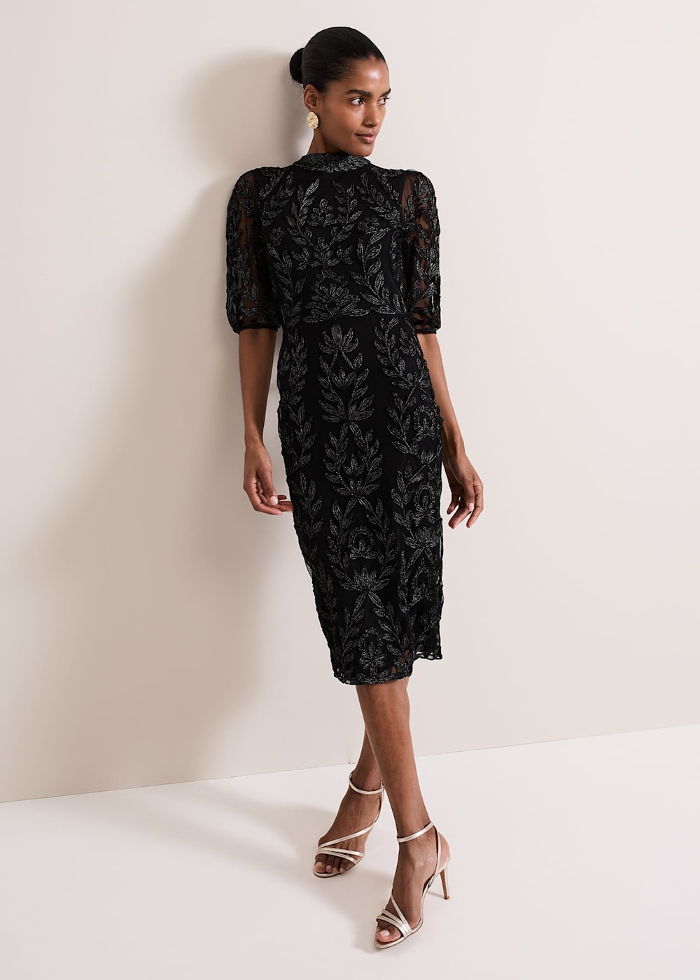 Misha Tapework Shimmer Dress | Phase Eight UK |