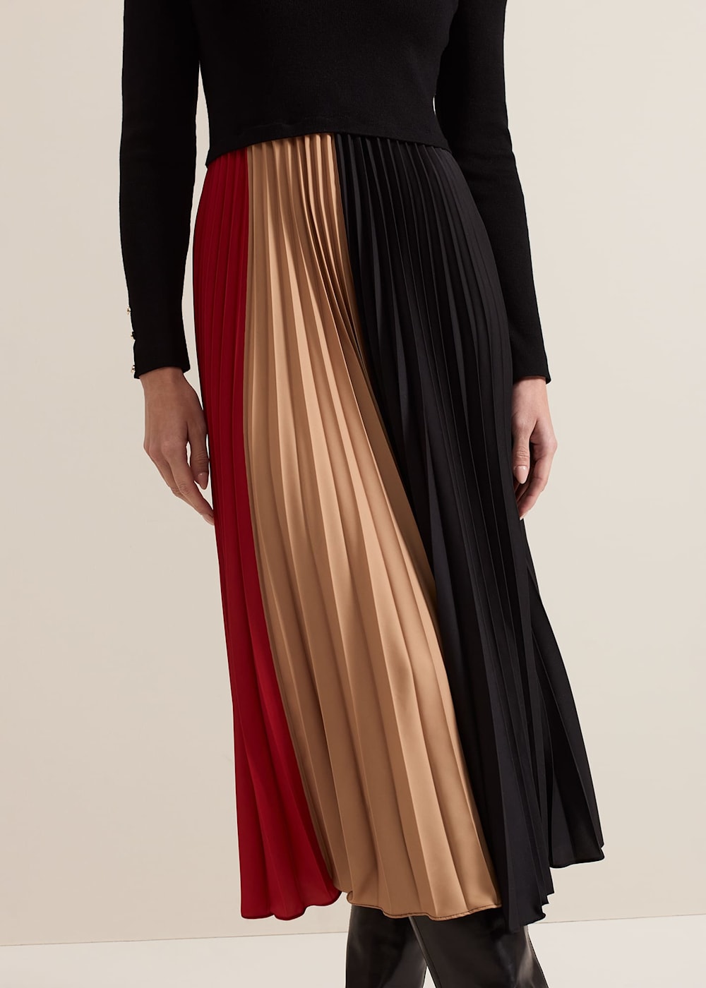 Petite Kiera Colourblock Midi Dress Phase Eight UK