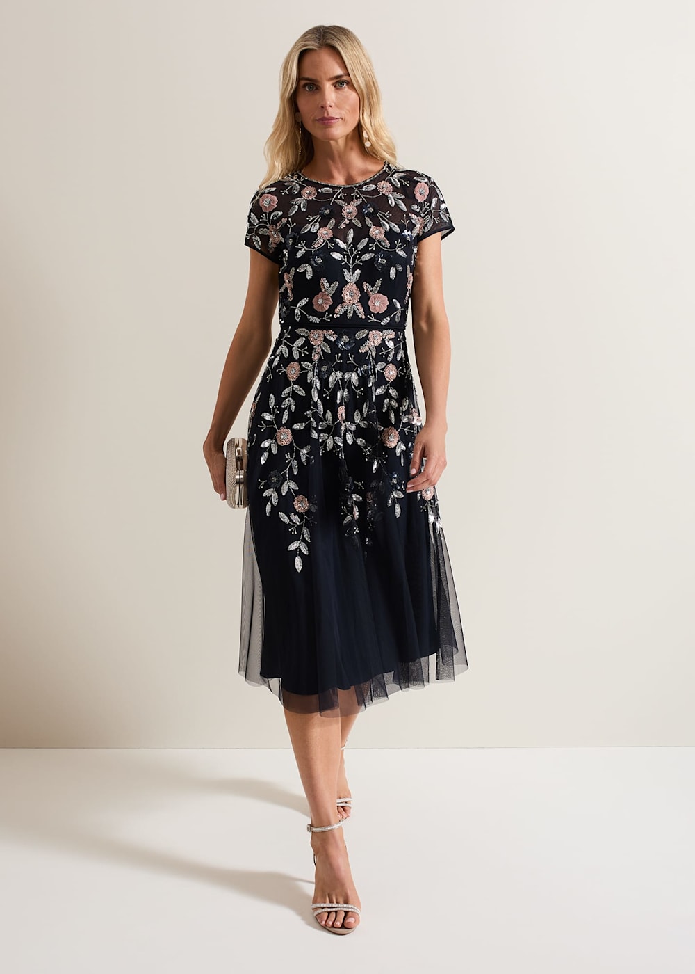 Phase Eight Giana Floral Embellished Midi Dress Phase Eight Giana Floral Embellished Midi Dress