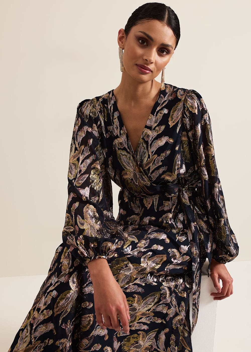 Phase eight black and gold dress outlet