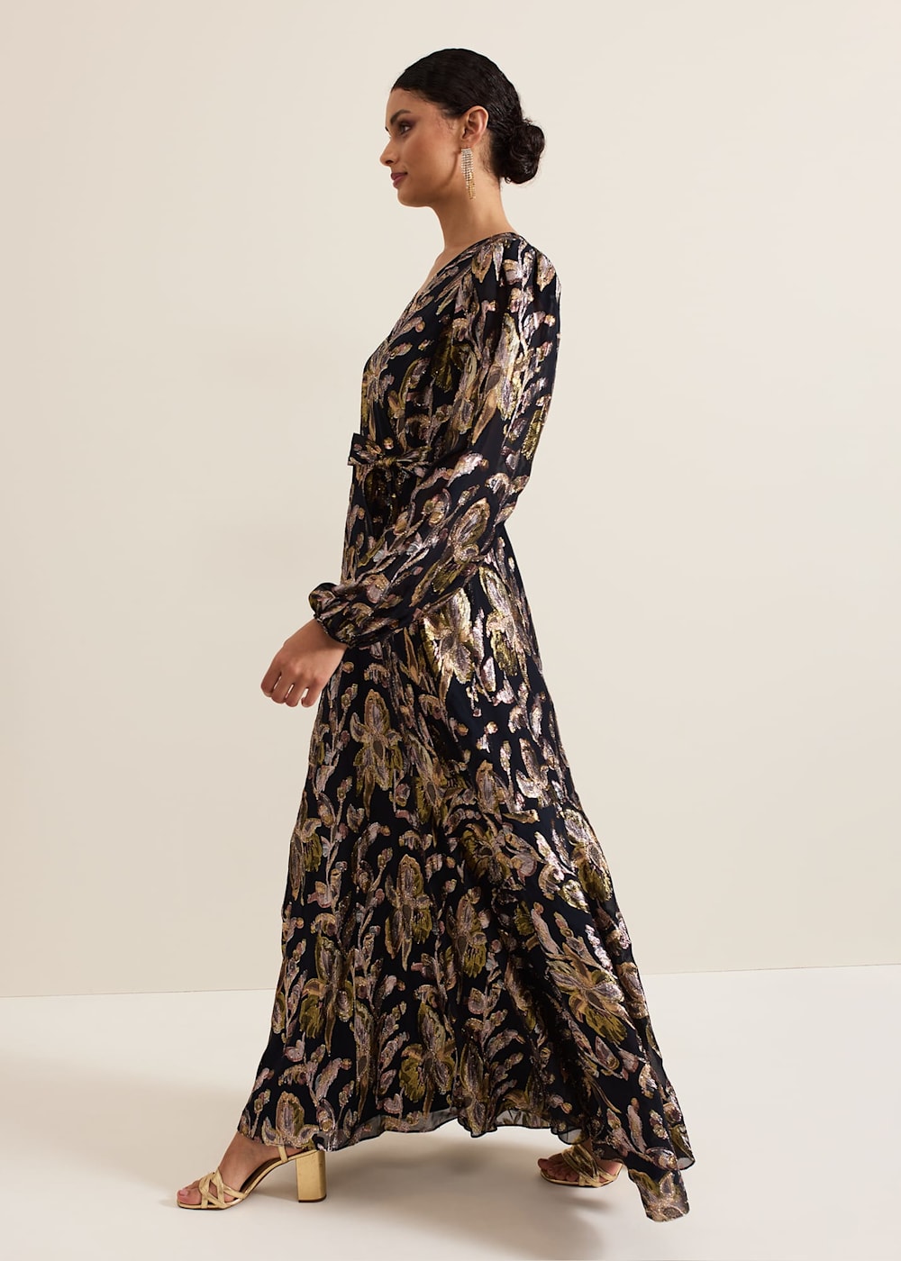 Ellio Silk Shimmer Maxi Dress Phase Eight UK