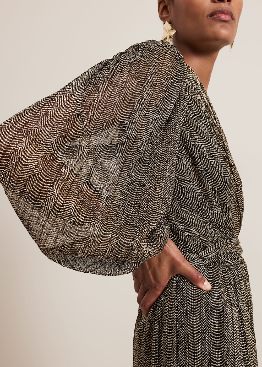 All in favor textured jumpsuit deals